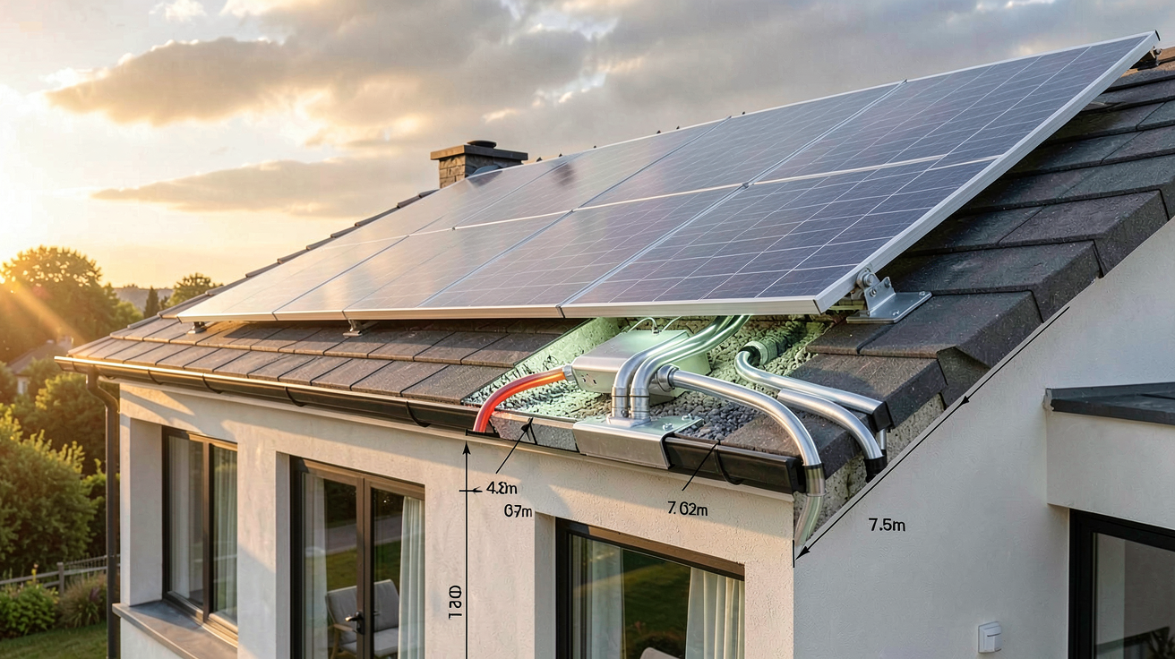 capteur solaire thermique prix et fonctionnement détaillé installé sur un toit de maison moderne