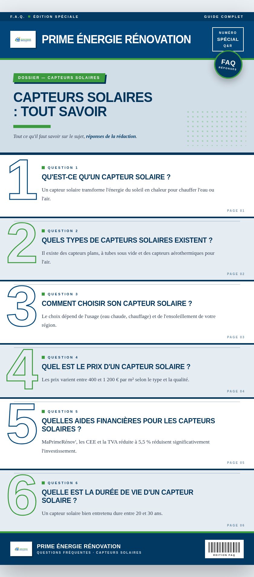 Infographie : Capteurs solaires : tout savoir