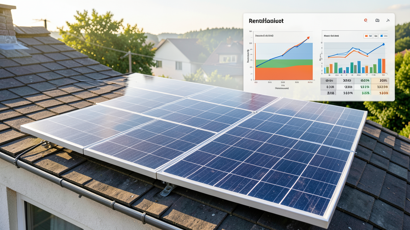 castorama panneau solaire affichant coût moyen, retour sur investissement et rentabilité sur un toit de maison