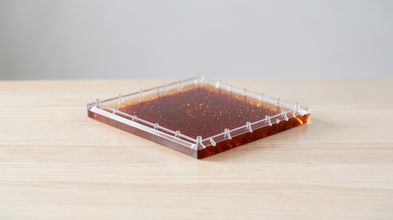 cellule graetzel posée sur une table de laboratoire en bois clair, illustrant ses avantages pour la rénovation énergétique
