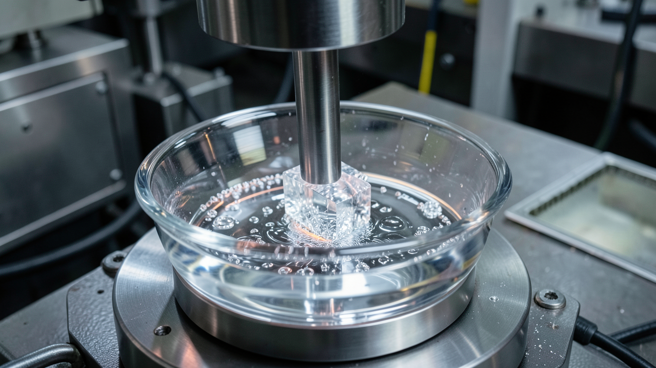 cellule photovoltaïque monocristallin processus de fabrication par la méthode Czochralski avec creuset en quartz et cristal de silicium en formation
