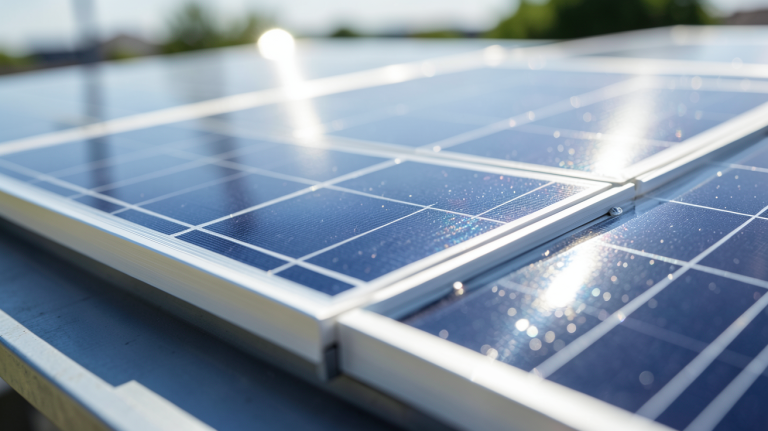 cellule photovoltaïque monocristallin intégrée dans un panneau solaire moderne