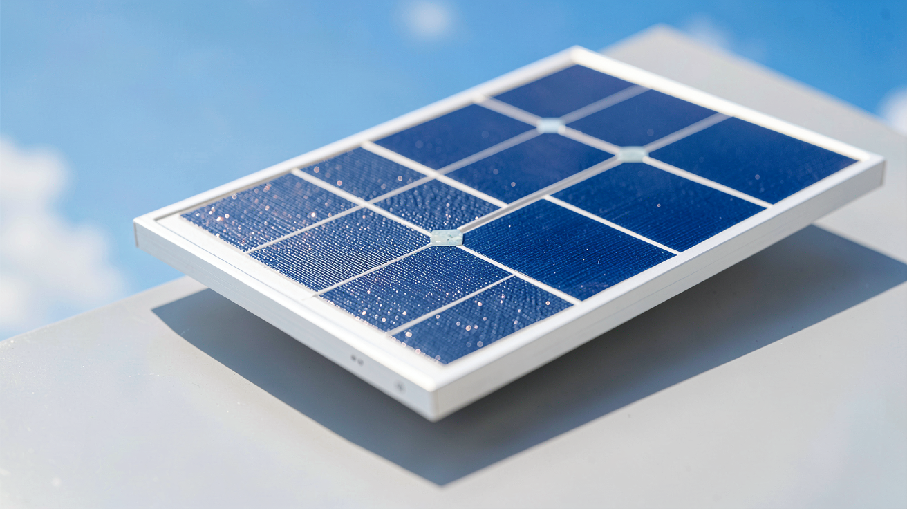 cellule photovoltaïque en silicium monocristallin optimisée pour un rendement maximal sous lumière naturelle