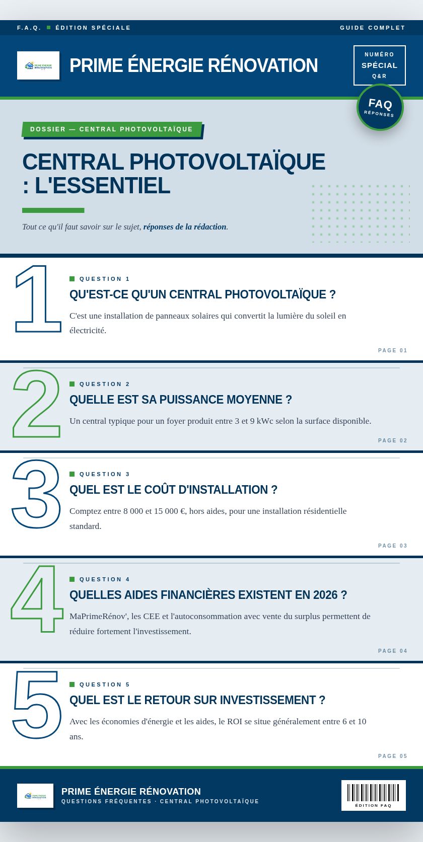 Infographie : central photovoltaïque : l'essentiel