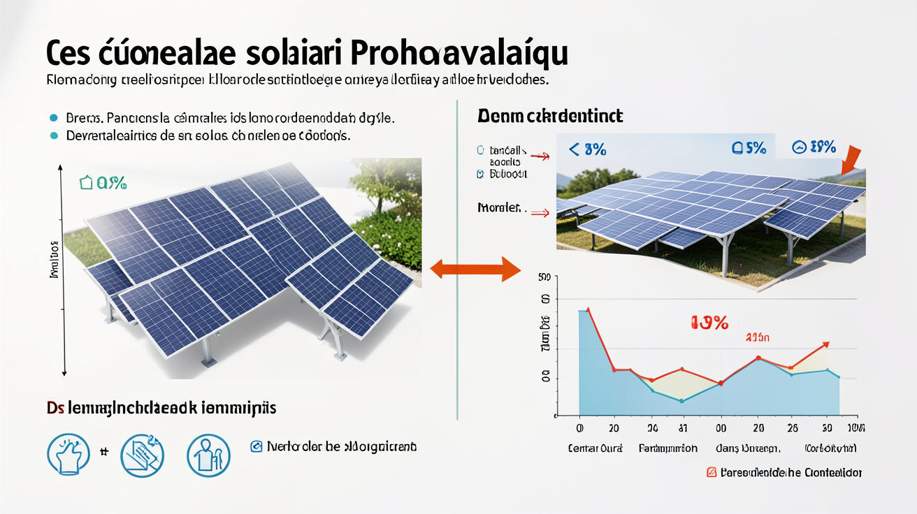 centrale solaire photovoltaïque prix décomposition des coûts avec graphiques et icônes