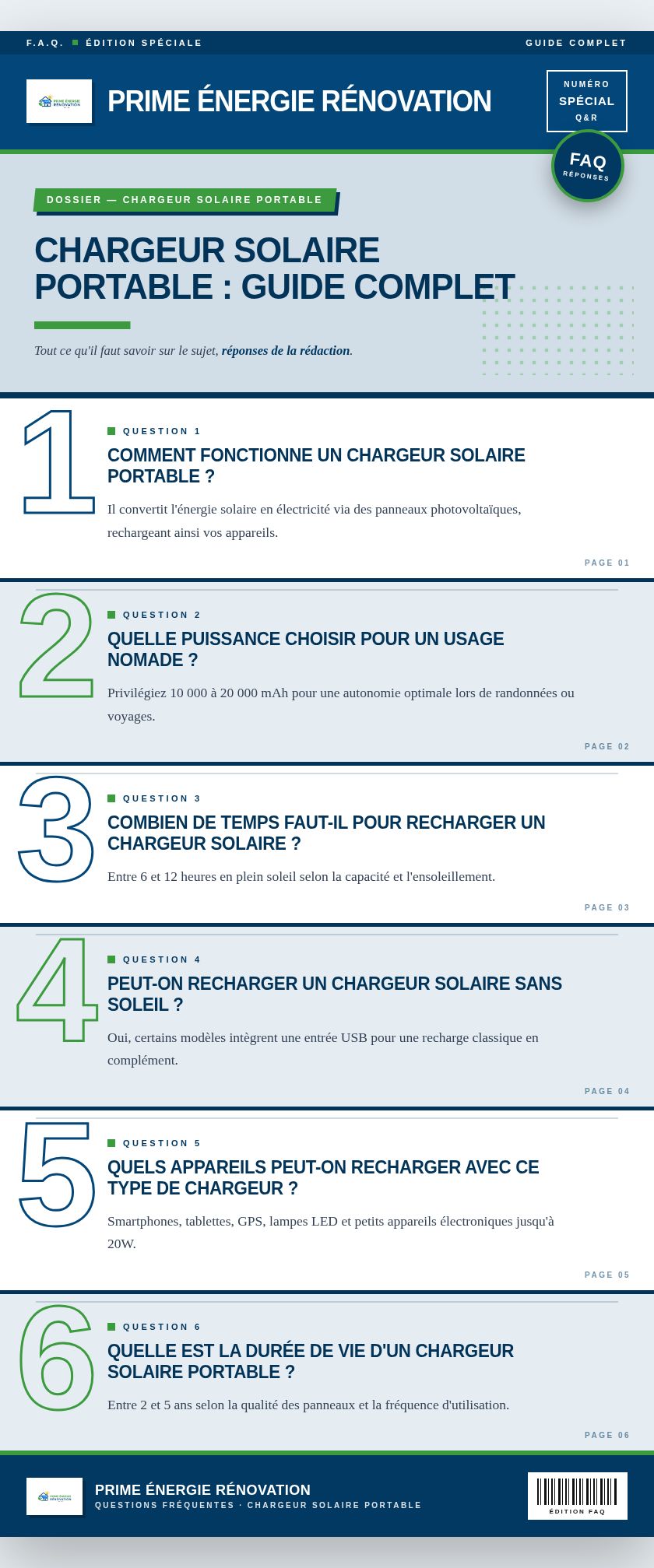 Infographie : Chargeur solaire portable : guide complet