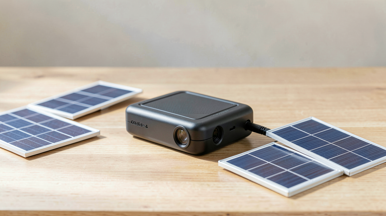 chargeur solaire portable parmi les meilleurs modèles 2024, posé sur une surface en bois
