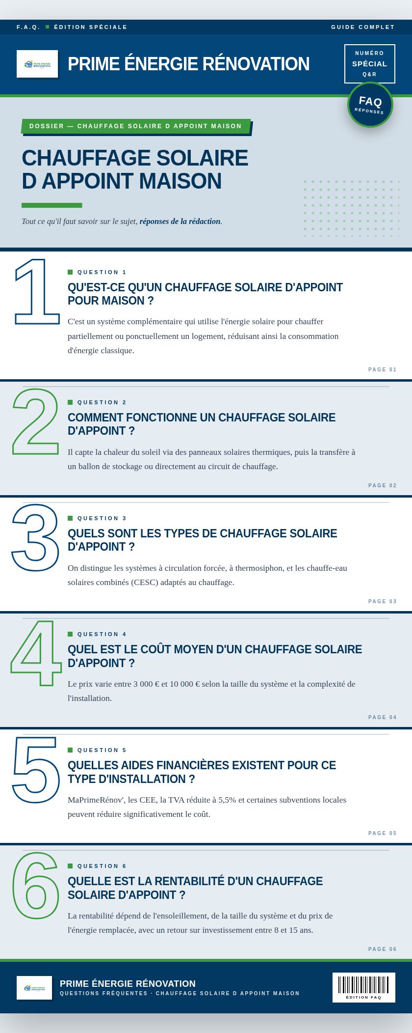 Infographie : Chauffage solaire d appoint maison
