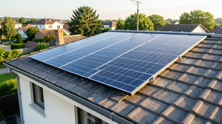 chauffe eau panneau solaire prix installation sur toit de maison individuelle