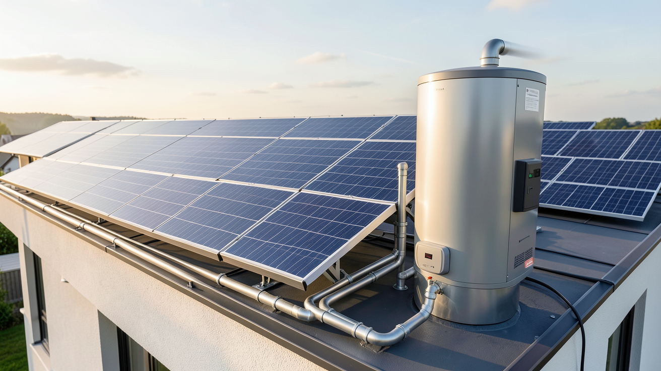 chauffe-eau photovoltaique prix 2026 : modèles et budgets avec installation solaire thermique sur toit de maison
