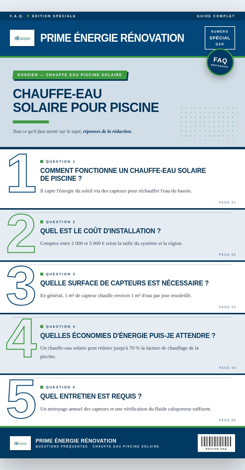 Infographie : Chauffe-eau solaire pour piscine