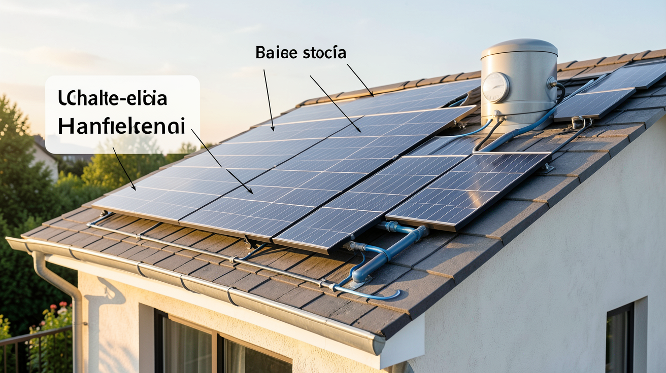 chauffe eau solaire maison fonctionnement schéma simplifié avec capteurs et ballon de stockage