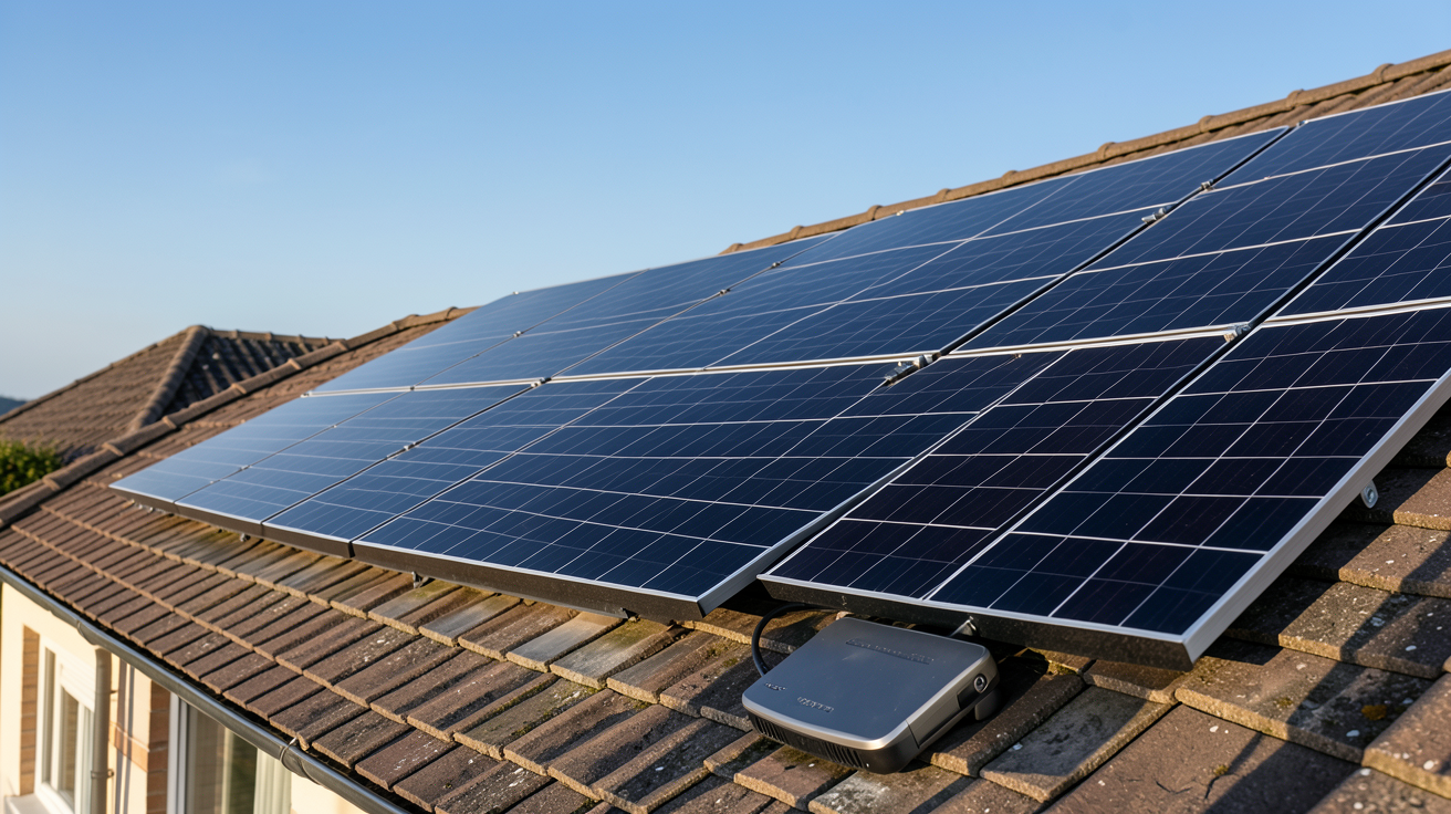 coa photovoltaïque définition et principe de fonctionnement illustrés par un système solaire installé sur un toit