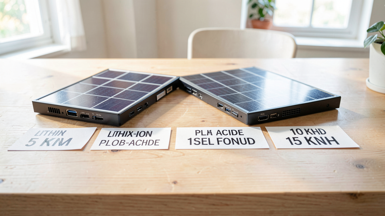 cout batterie panneau solaire : tableau comparatif de batteries solaires avec prix par technologie et capacité