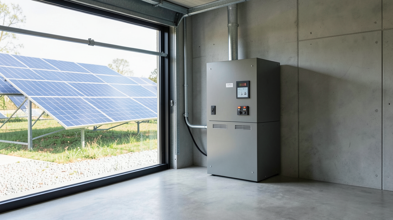 cout batterie photovoltaique : batterie de stockage photovoltaïque installée dans un garage moderne