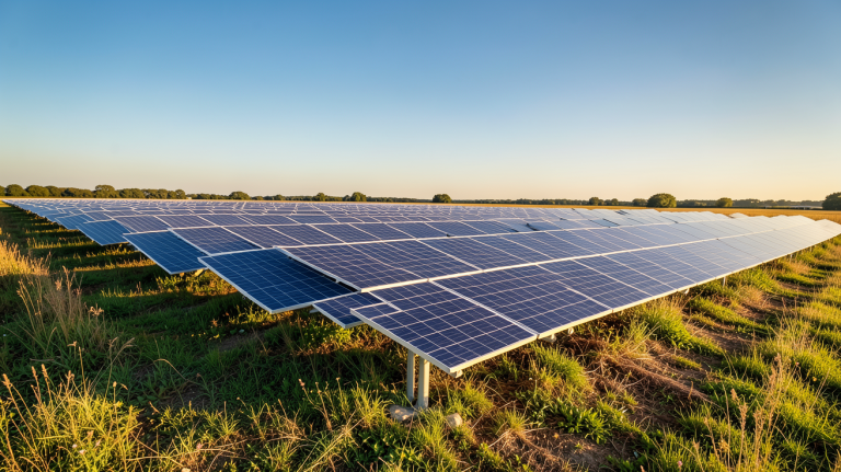 coût d une centrale photovoltaïque au sol installée dans un champ ensoleillé