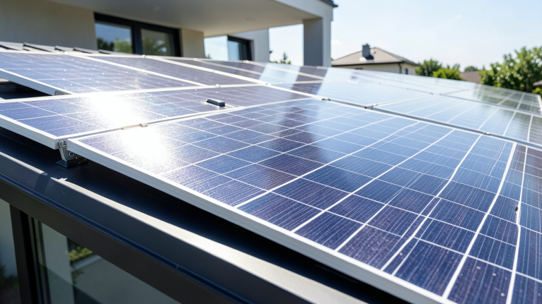 coût de panneaux photovoltaiques illustré par une installation solaire sur un toit résidentiel