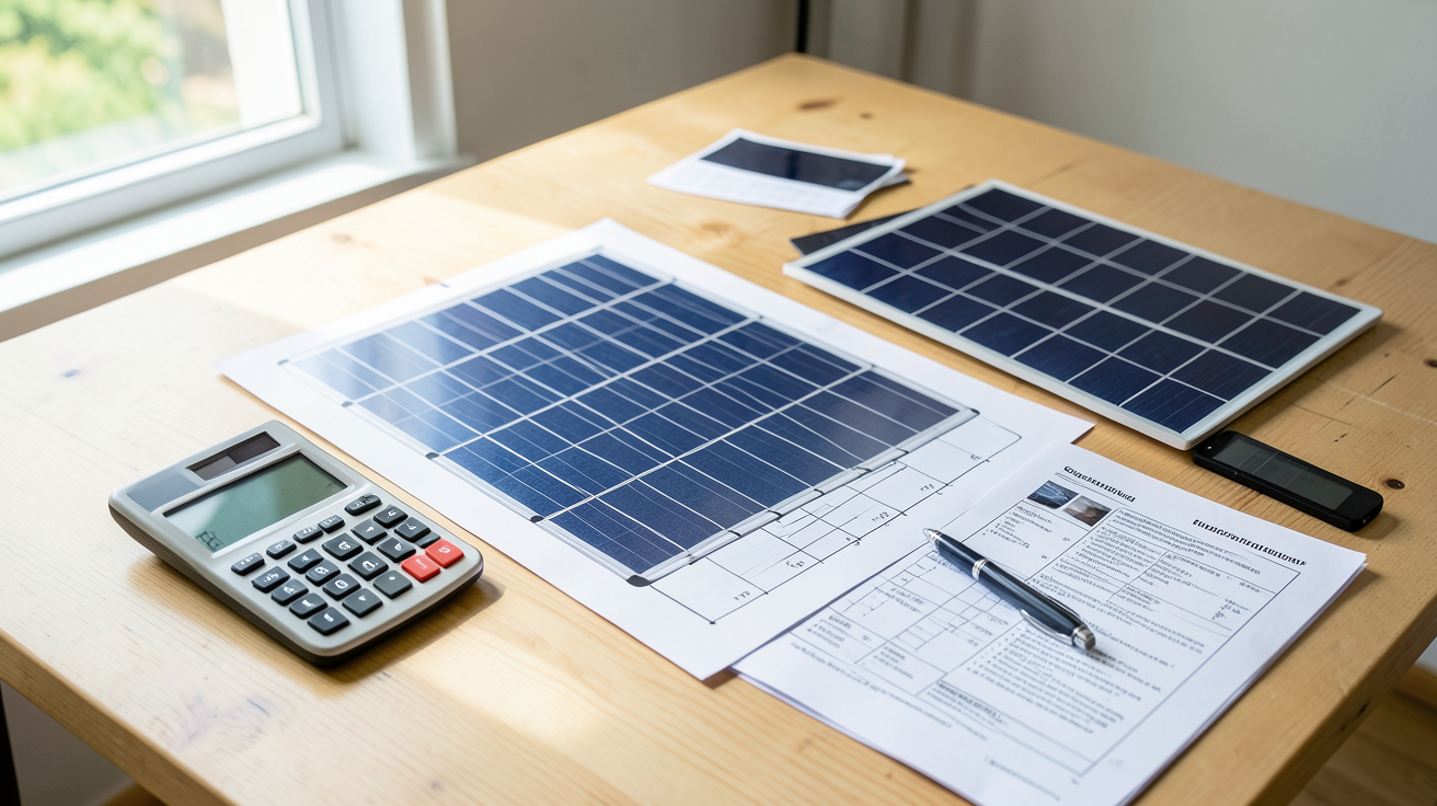 cout des panneaux photovoltaiques principaux facteurs qui font varier le prix d'une installation solaire illustré par un devis détaillé et des échantillons de panneaux