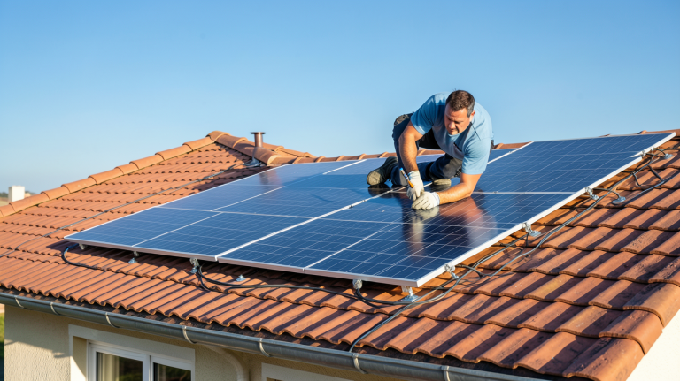 cout des panneaux solaires installation sur le toit d'une maison individuelle en 2024