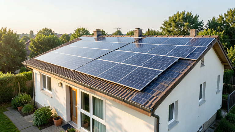 coût énergie solaire illustré par des panneaux photovoltaïques installés sur une maison