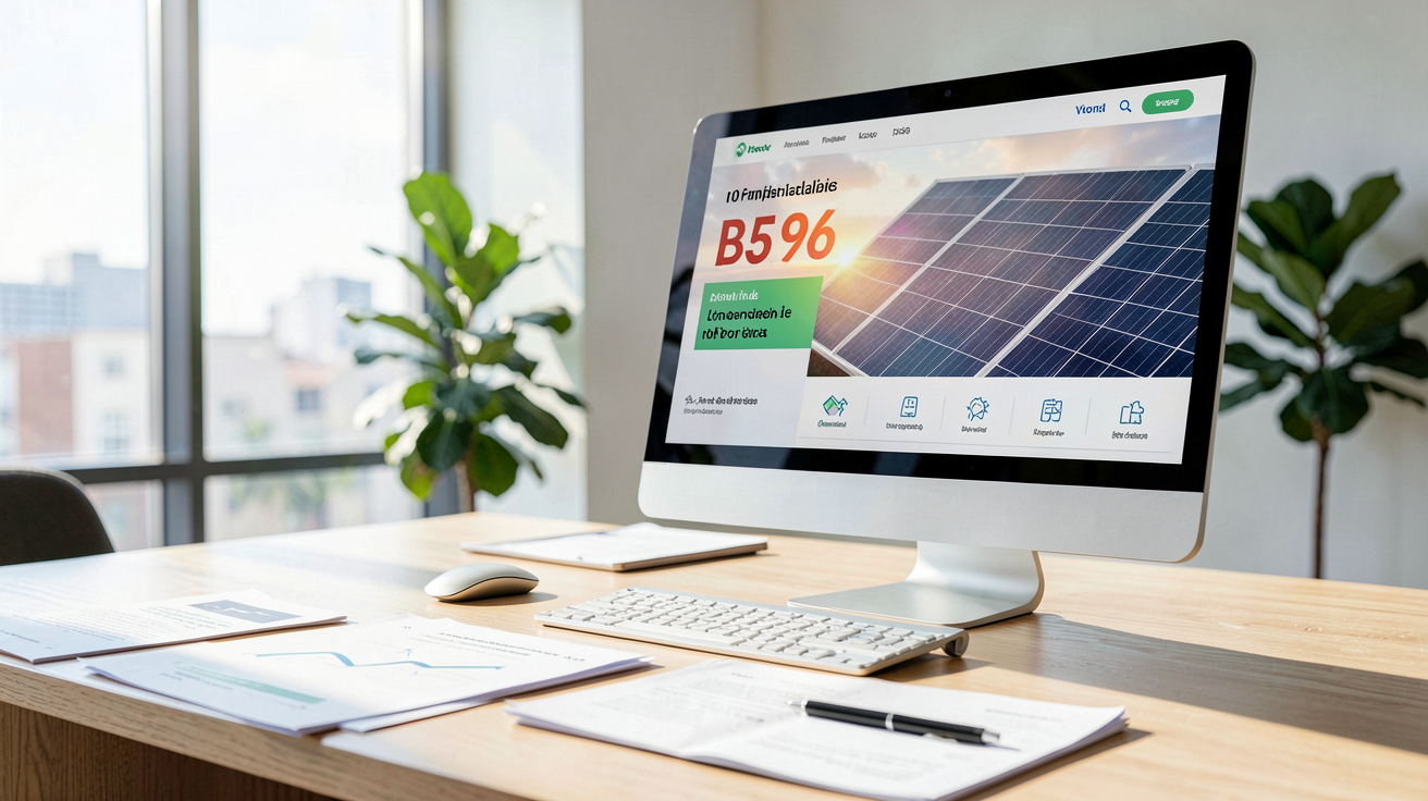 cout installation 10 panneaux photovoltaiques : écran affichant un comparatif de prix pour l'installation de panneaux solaires
