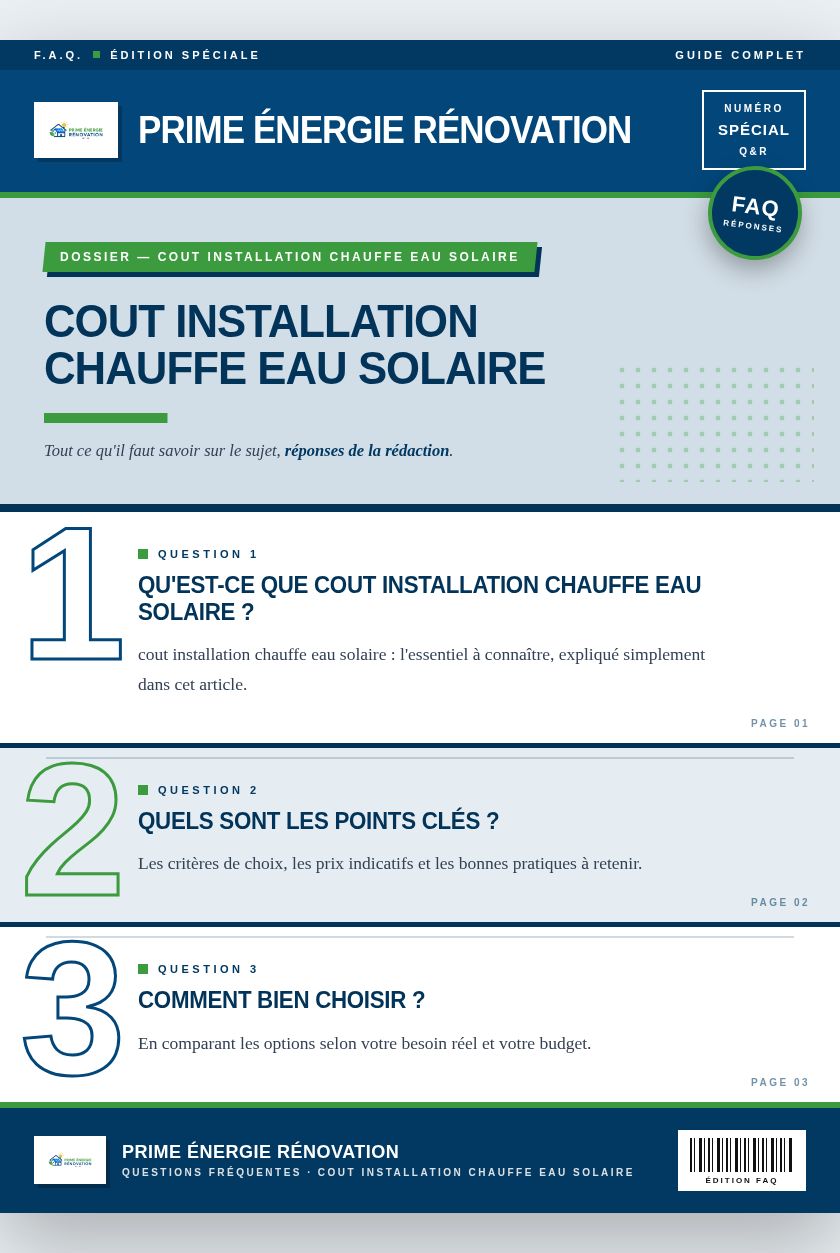 Infographie : cout installation chauffe eau solaire