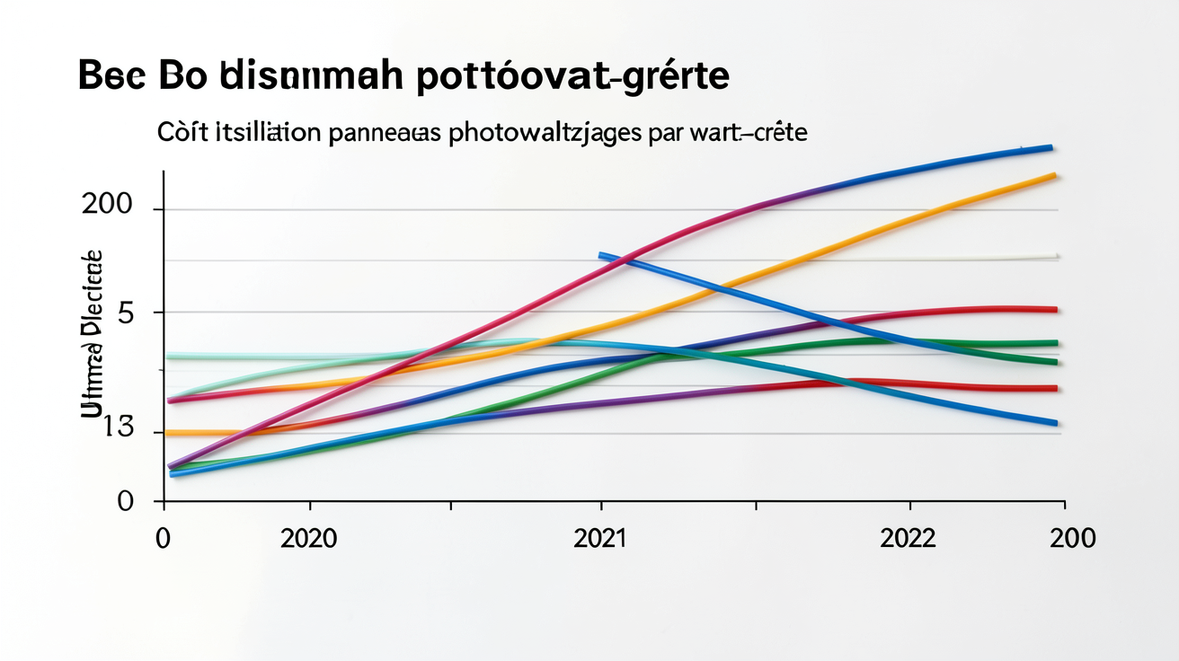 cout installation panneaux photovoltaiques 2022 évolution du coût par watt-crête entre 2020, 2021 et 2022