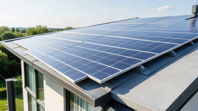 cout installation panneaux photovoltaiques 2022 sur une toiture résidentielle moderne