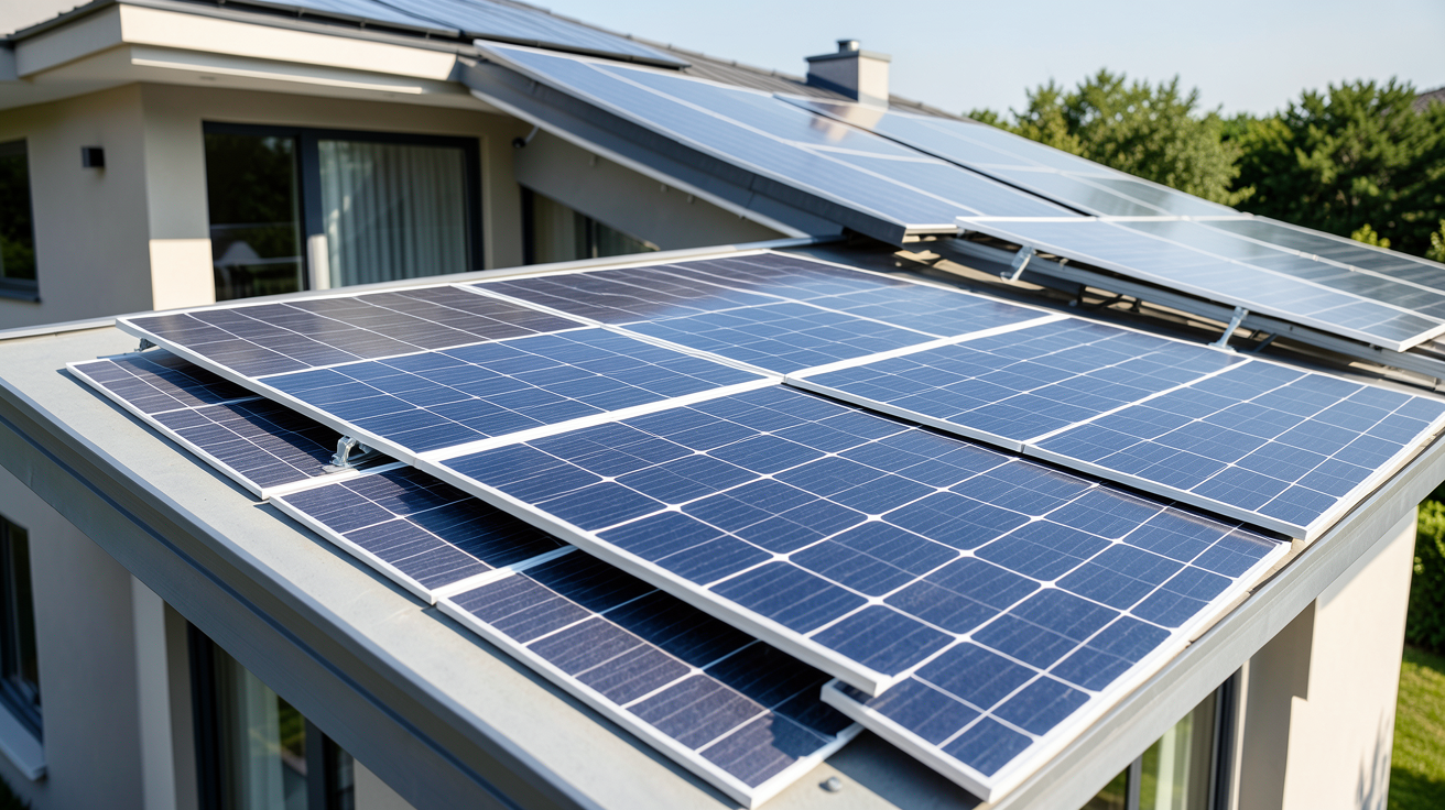 cout installation photovoltaique 6kwc illustré par des panneaux solaires sur une toiture résidentielle