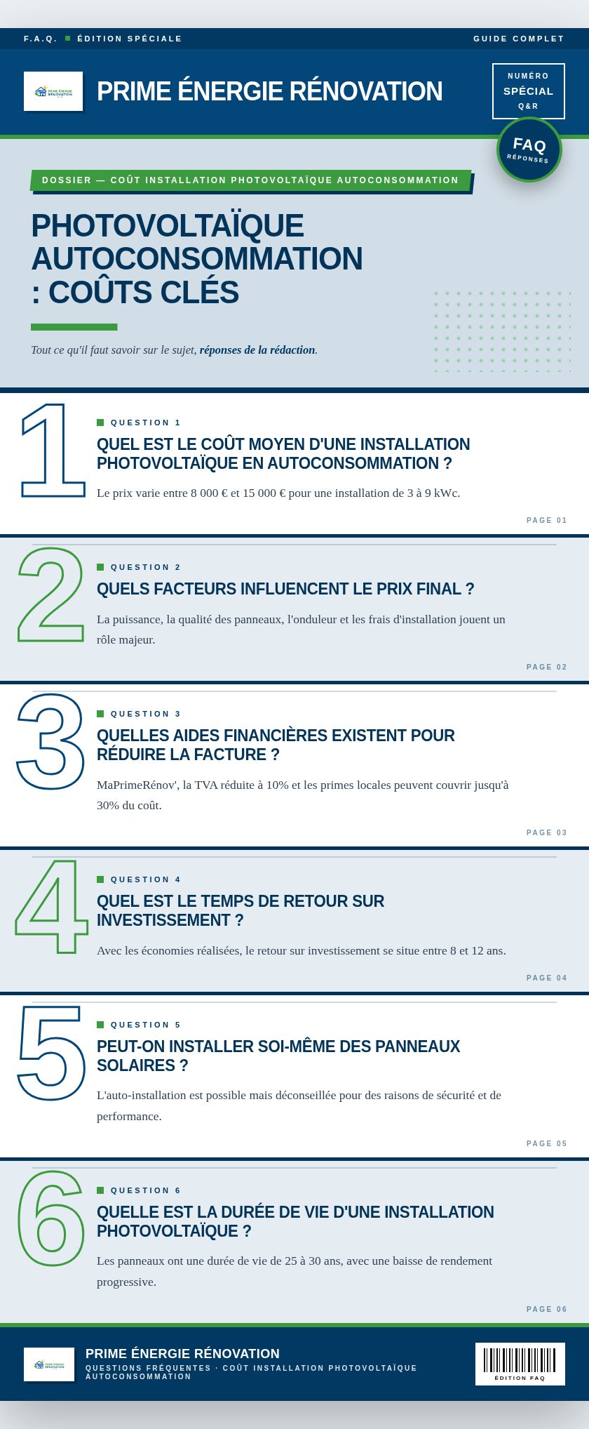 Infographie : Photovoltaïque autoconsommation : coûts clés