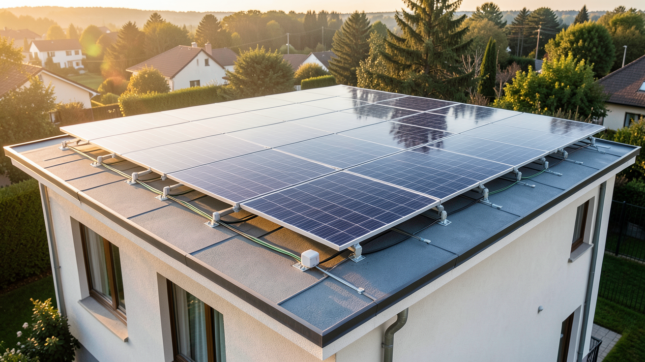 coût panneau solaire autoconsommation installation sur toit de maison de 200 m²