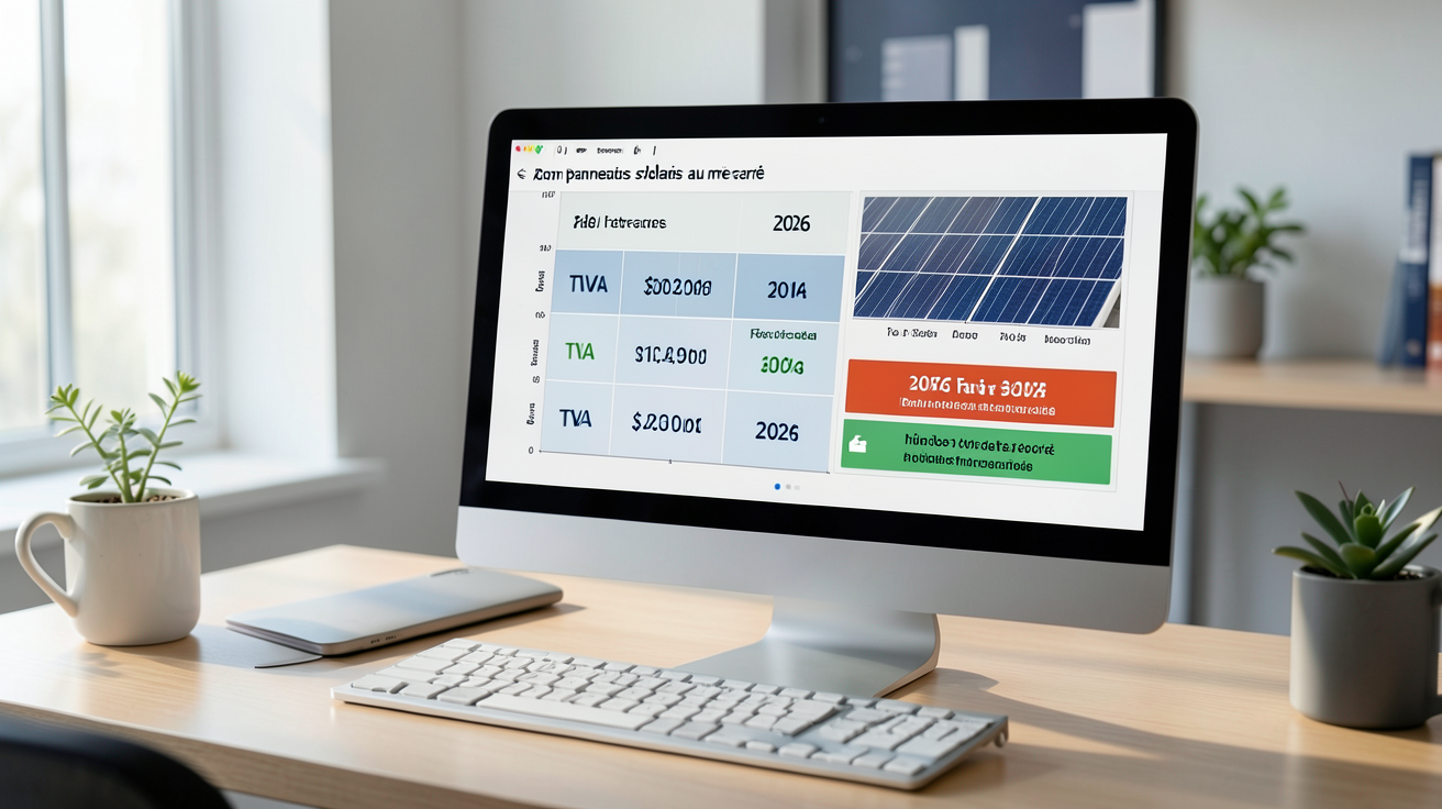 cout panneau solaire m2 tableau comparatif des fourchettes de prix au mètre carré en 2026 avec TVA et aides financières