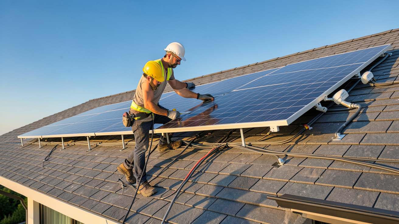 coût de panneaux photovoltaiques installation de panneaux solaires sur toit de maison moderne en 2026