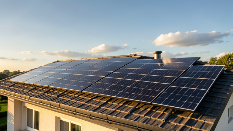 coût photovoltaïque d'une installation solaire sur le toit d'une maison individuelle