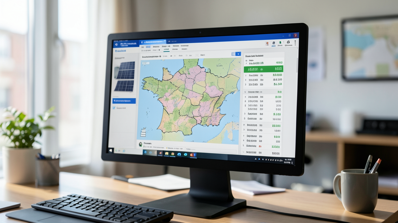 calculateur interactif de rentabilité des panneaux solaires affichant une analyse par région