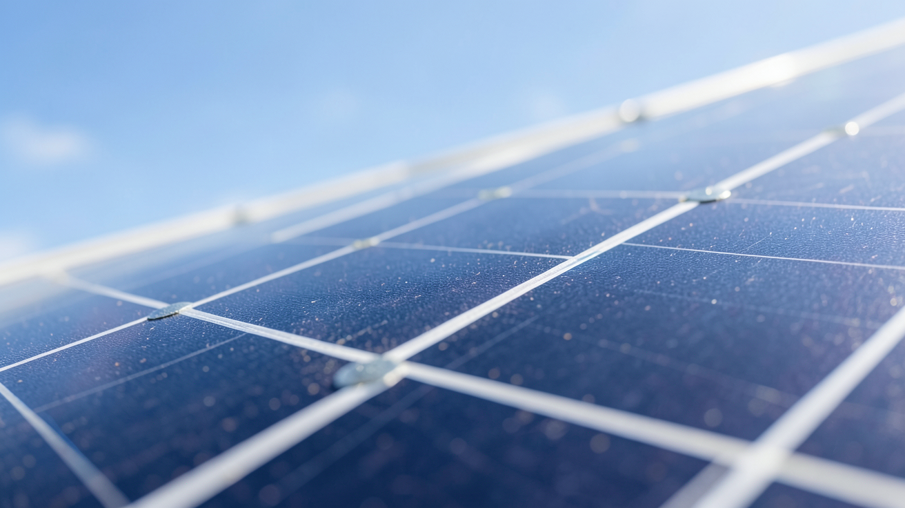 des panneaux photovoltaïques détaillant le fonctionnement d'une cellule solaire avec ses contacts métalliques