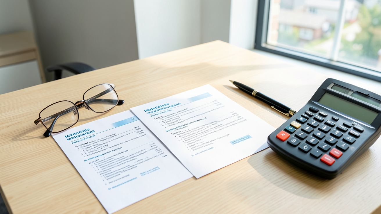devis installation panneau solaire posés sur une table avec des accessoires de comparaison