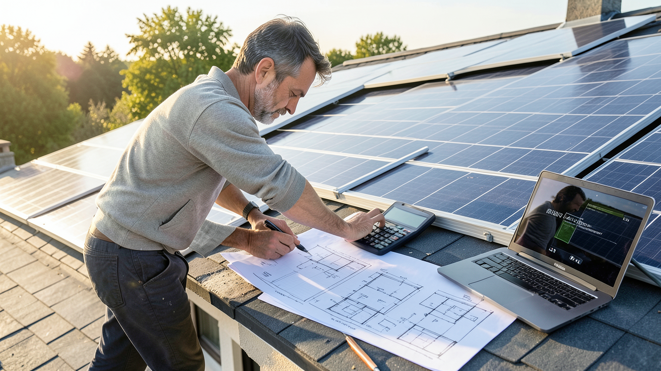 devis panneau informations indispensables artisan préparant un devis détaillé pour panneaux solaires