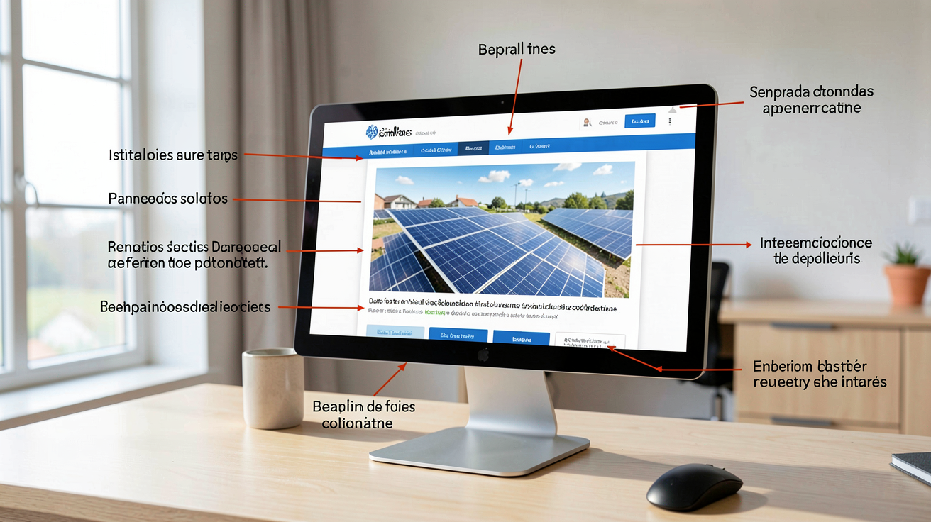 devis panneau solaire en ligne : exemple d'interprétation ligne par ligne sur un écran d'ordinateur