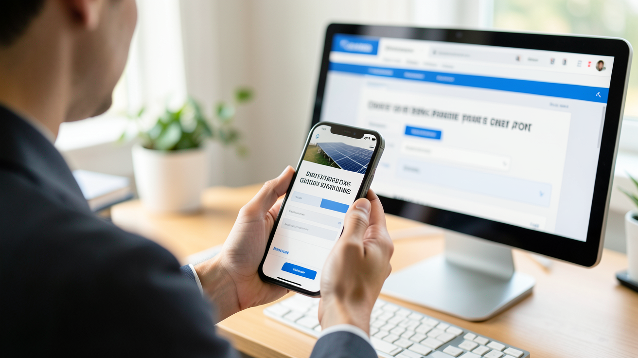 devis pose panneaux photovoltaiques obtenu gratuitement sur smartphone en ligne