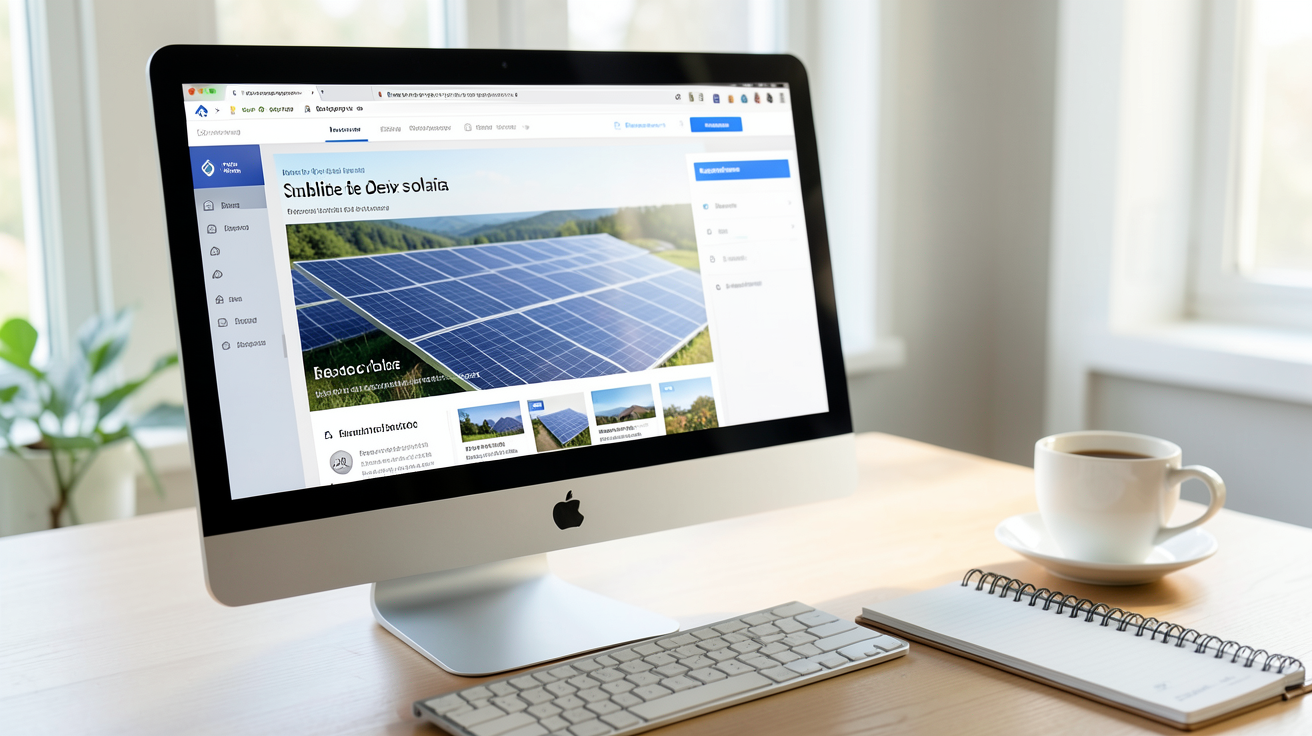 devis solaire obtenu via un simulateur en ligne affiché sur un écran d'ordinateur