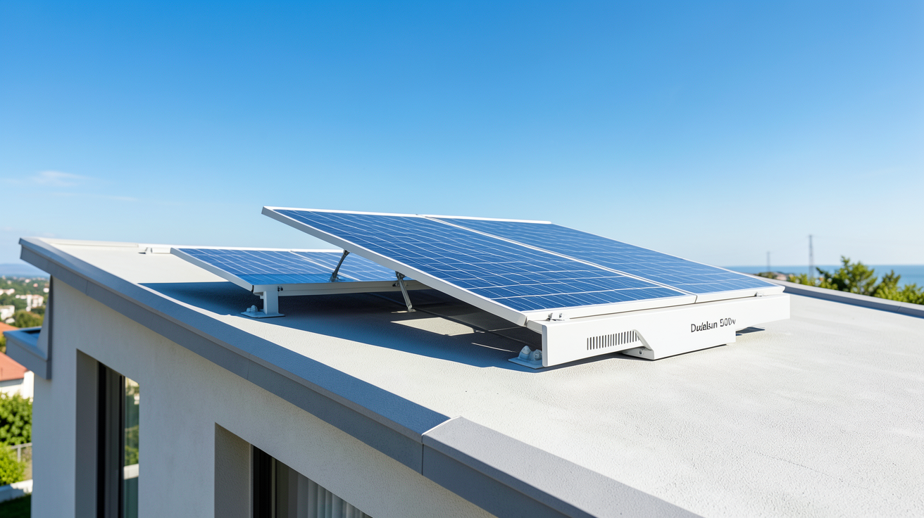 dualsun 500w installé sur le toit d'une habitation moderne pour une production solaire performante