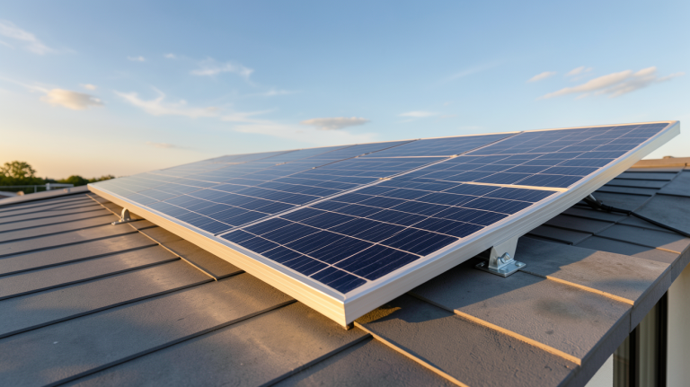 dualsun 500w panneau solaire photovoltaïque installé sur un toit de maison moderne