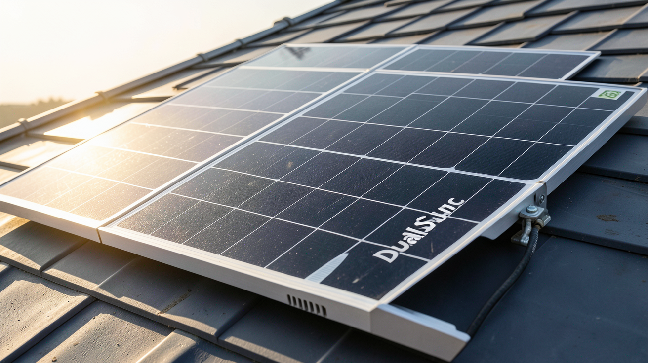 dualsun 500wc panneau solaire avec technologie TOPCon installé sur un toit