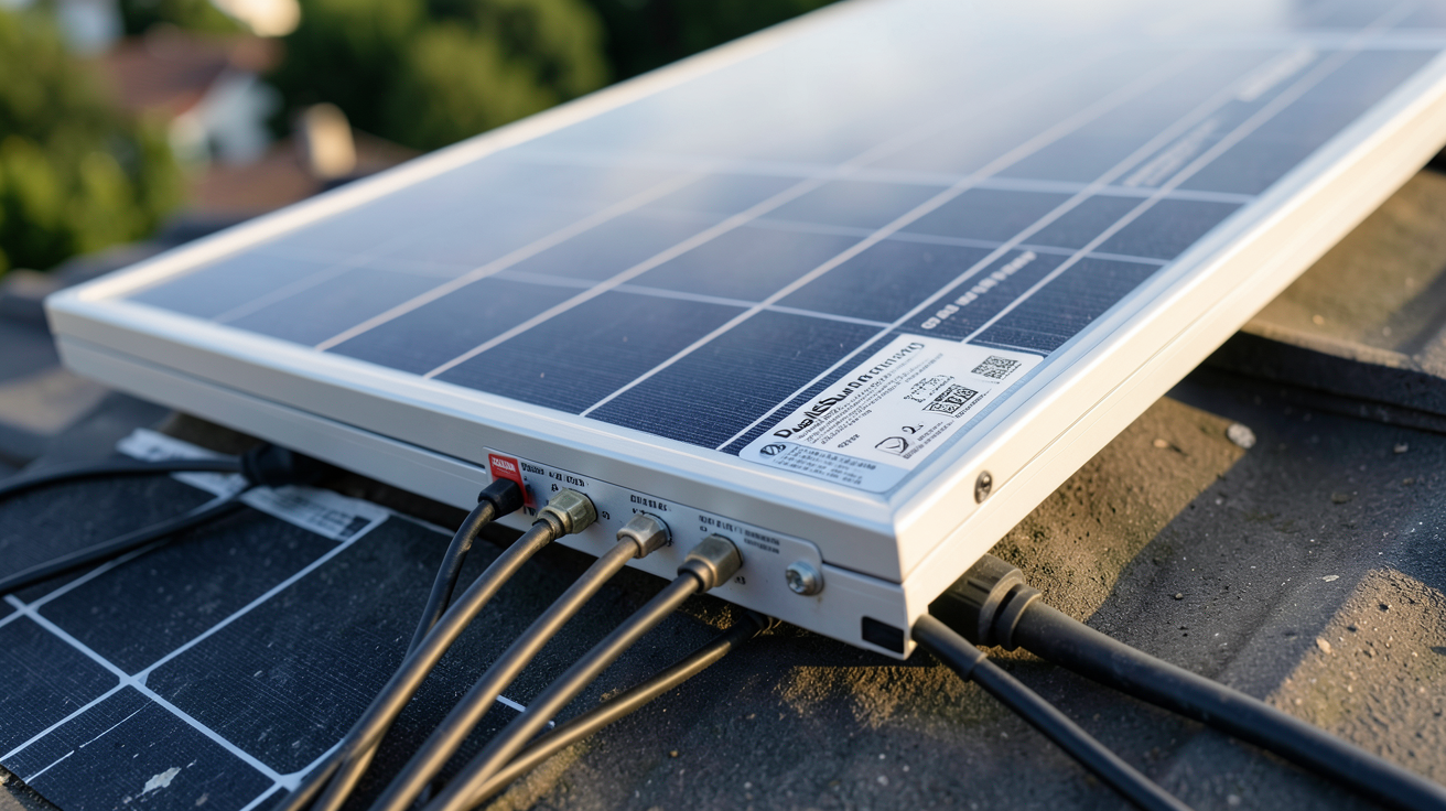 dualsun spring 400 panneau solaire hybride avec vue détaillée des caractéristiques techniques