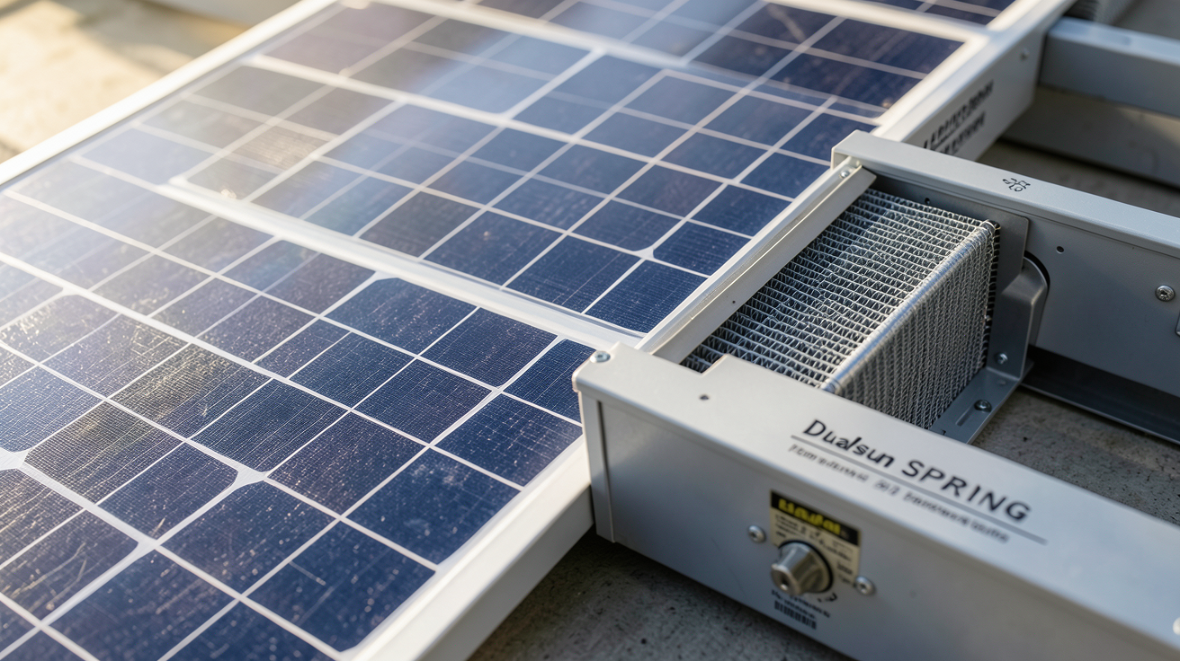 dualsun spring technologie hybride face avant photovoltaïque TOPCon et face arrière échangeur thermique