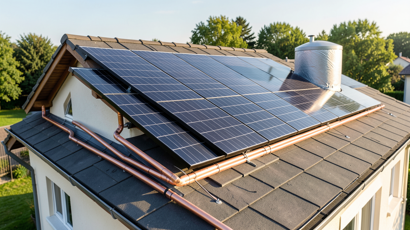 eau chaude panneau solaire prix installation chauffe-eau solaire sur toit de maison