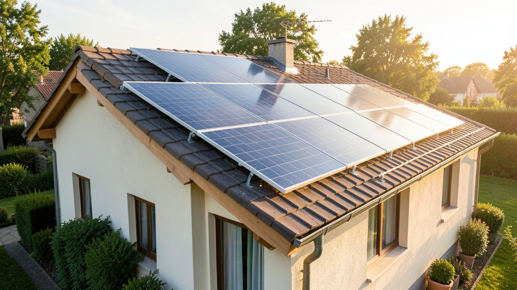 eau chaude panneau solaire prix installation sur toit de maison individuelle