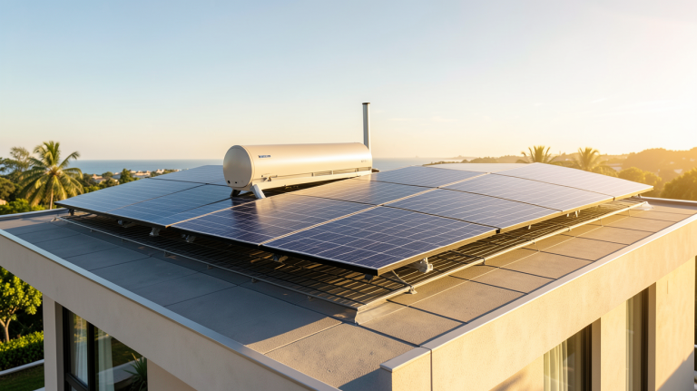 eau chaude solaire prix et installation de panneaux solaires thermiques sur un toit
