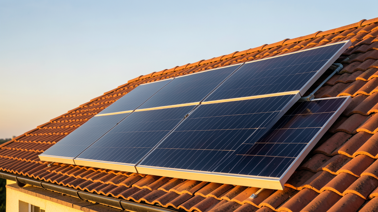 eau chaude solaire prix moyen chauffe-eau 2026 : chauffe-eau solaire thermique installé sur un toit de maison